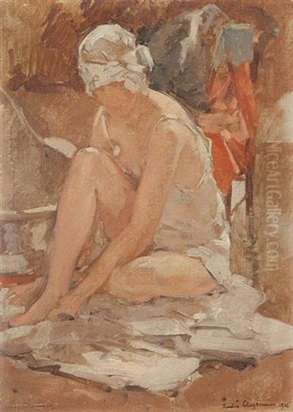 Bather Oil Painting by Andre Edmond Alfred Cluysenaar