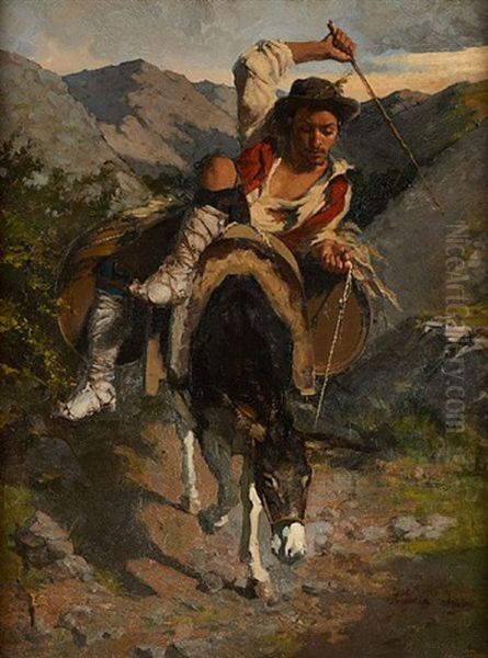 Montagnard Italien Oil Painting by Jean Andre Alfred Cluysenaar