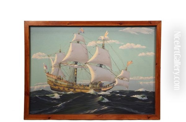 The Mayflower Oil Painting by Griffith Bailey Coale