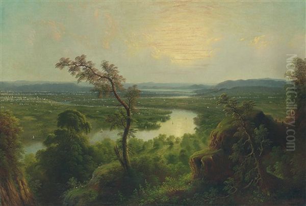 The Oxbow (northampton, Massachusetts) Oil Painting by Edmund C. Coates