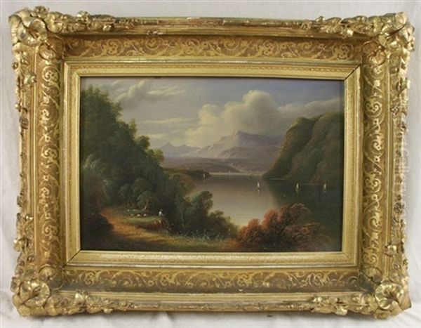 Landscape With Mountains Oil Painting by Edmund C. Coates