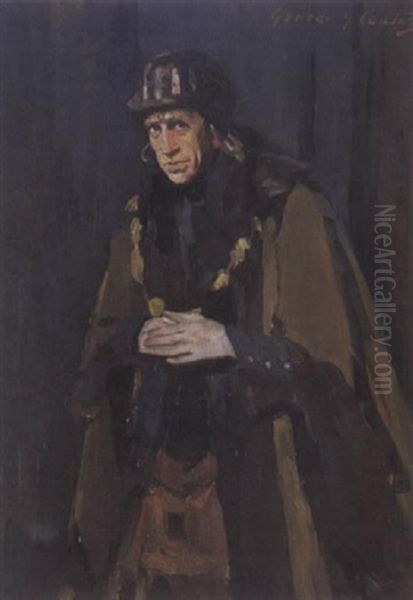 Figure In Cape Oil Painting by George James Coates