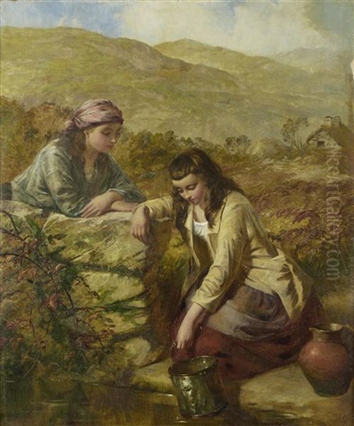 Collecting Water Oil Painting by Edward John Cobbett