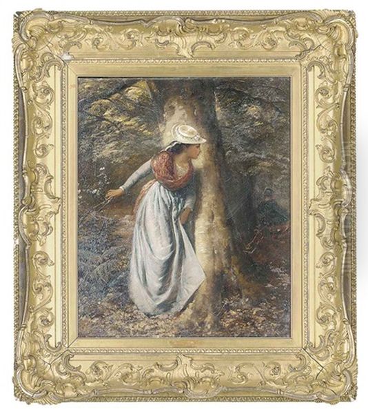 Hide And Seek Oil Painting by Edward John Cobbett