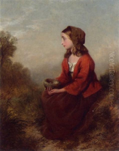 The Bird's Nest Oil Painting by Edward John Cobbett