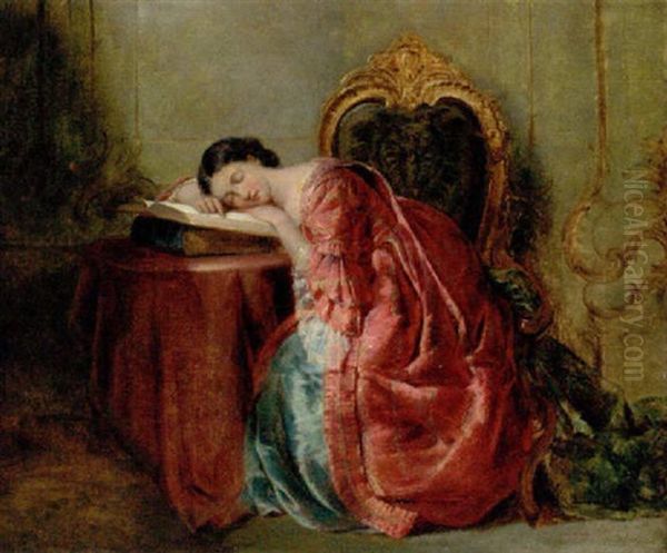 Asleep Oil Painting by Edward John Cobbett