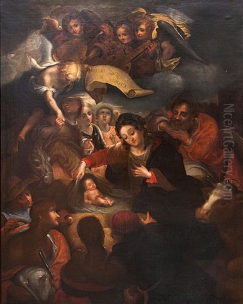 The Adoration Of The Shepherds Oil Painting by Wenceslas Coberger