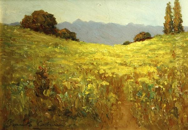 A Summer Landscape Oil Painting by Frank Coburn