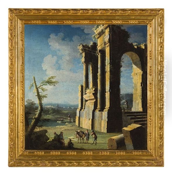 Capriccio Oil Painting by Leonardo Coccorante