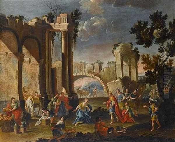 The Offering Of Abigail Oil Painting by Leonardo Coccorante