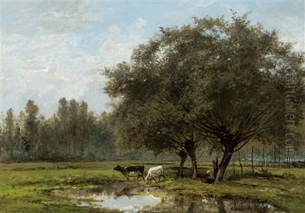 Morning Over Gournay Oil Painting by Cesar De Cock