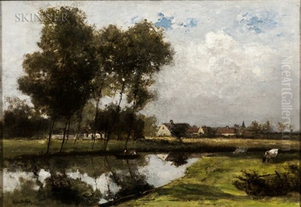 Paysage De Campagne Oil Painting by Cesar De Cock