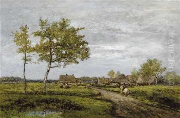 Environs De Gand Oil Painting by Cesar De Cock