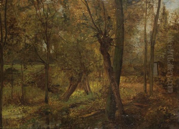 Sous-bois Oil Painting by Cesar De Cock