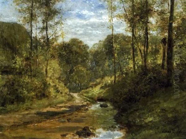 Les Gorges Du Loup En Foret De Fontainebleau Oil Painting by Cesar De Cock