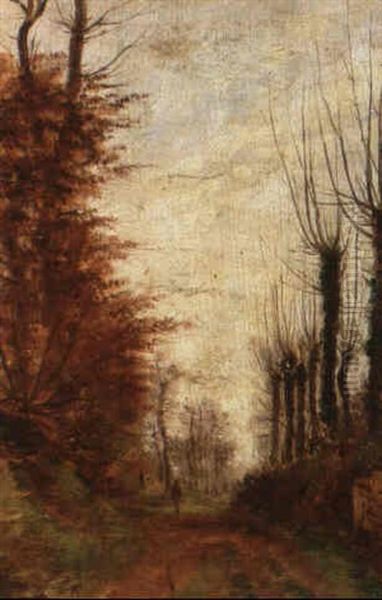 Chemin Creux Oil Painting by Cesar De Cock