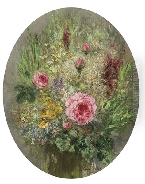 A Bouquet Of Flowers (1889) Oil Painting by Xavier De Cock