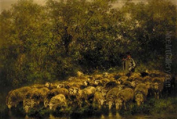 Shepherd And His Flock by Xavier De Cock