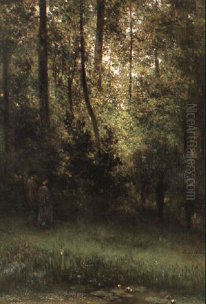 Promenade Pres De La Riviere Dans Un Sous-bois by Xavier De Cock