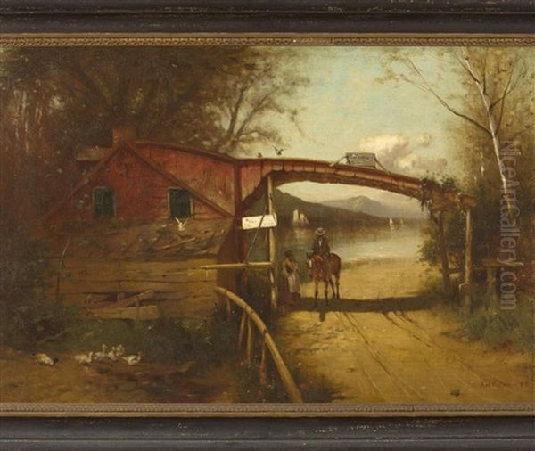 The Toll Gate Oil Painting by John H. Cocks