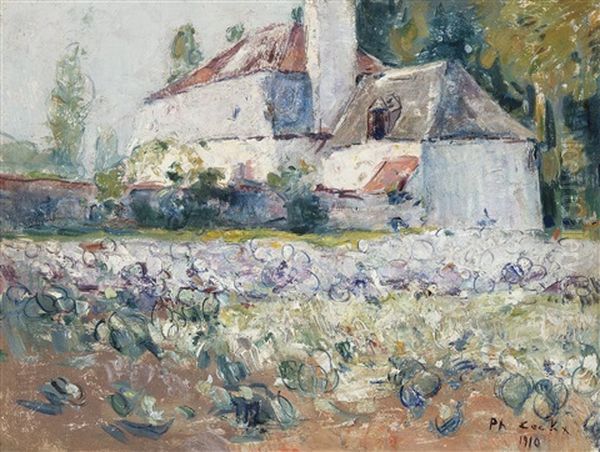 The Farm (1910) Oil Painting by Philibert Cockx