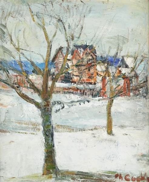 Maison Sous La Neige Oil Painting by Philibert Cockx