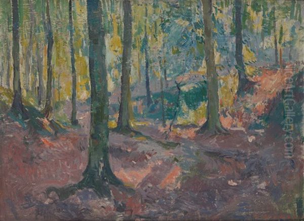 Sous-bois (fauvisme) Oil Painting by Philibert Cockx