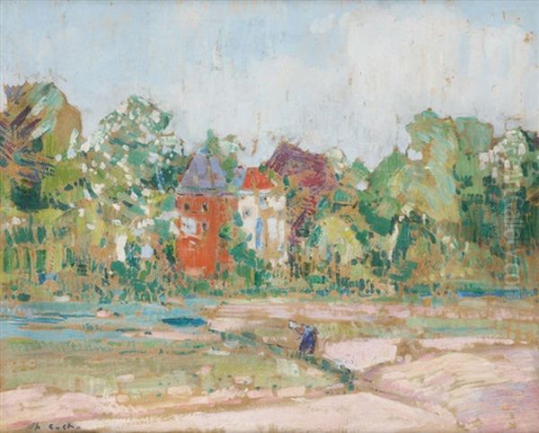 Vue Du Vieux Uccle (fauvisme) Oil Painting by Philibert Cockx