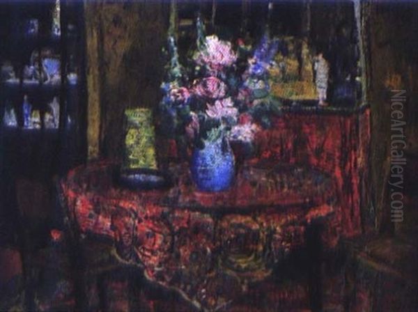 Bouquet Sur Une Table Oil Painting by Philibert Cockx