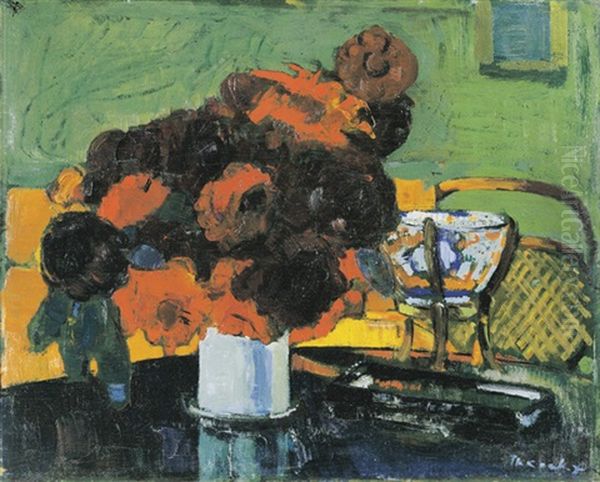 Stilleven Met Bloemen Oil Painting by Philibert Cockx