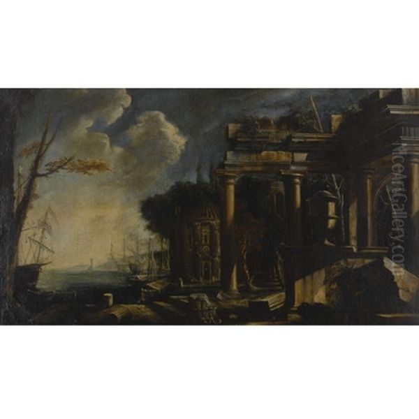 Capriccio Oil Painting by Niccolo Codazzi