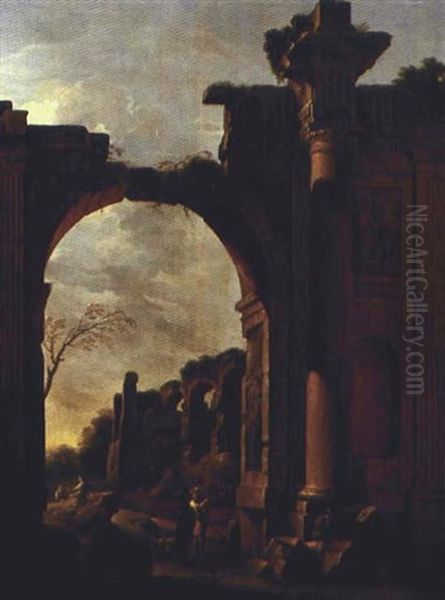 Capriccio Architettonico Con Rovine Oil Painting by Niccolo Codazzi