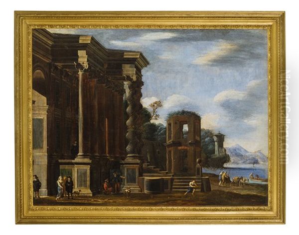 Capriccio Architettonico Oil Painting by Viviano Codazzi