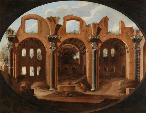 The Basilica Of Maxentius by Viviano Codazzi