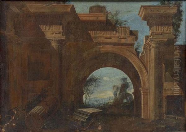 Temple En Ruines Oil Painting by Viviano Codazzi