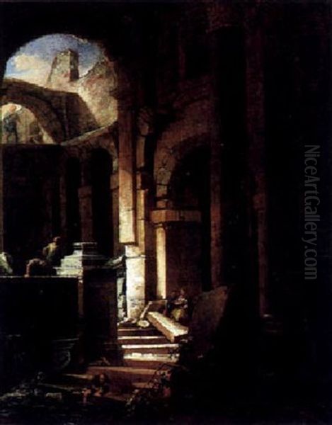 Capriccio Architettonico Oil Painting by Viviano Codazzi