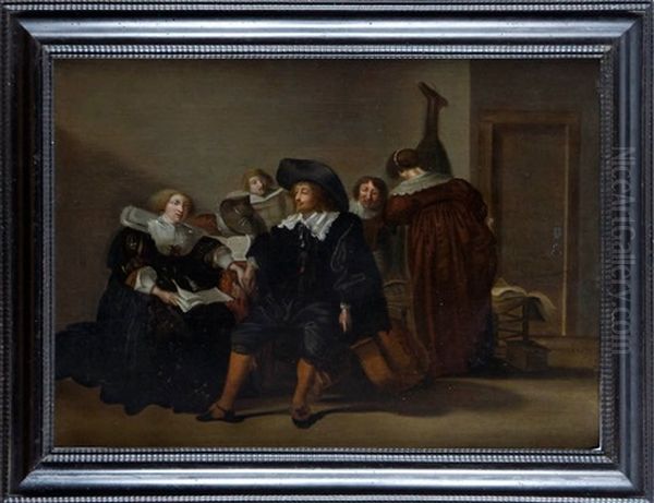 Koncert Oil Painting by Pieter Jacobs Codde