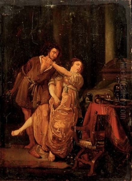 The Rape Of Lucretia Oil Painting by Pieter Jacobs Codde