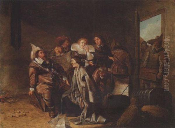 Das Verhor Oil Painting by Pieter Jacobs Codde