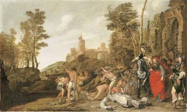 The Repentance Of Manasseh Oil Painting by Pieter Jacobs Codde