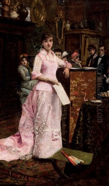 El Recital Oil Painting by Victoriano Codina Y Langlin