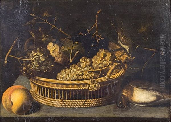 Corbeille De Raisins Oil Painting by Francesco Codino