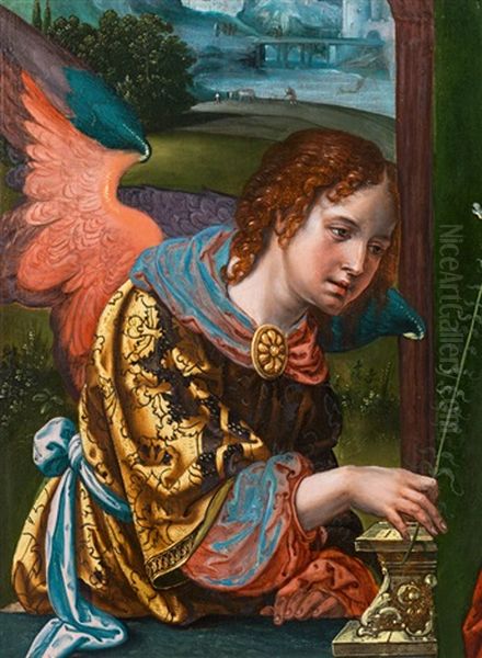 The Archangel Gabriel Oil Painting by Pieter Coecke van Aelst the Elder