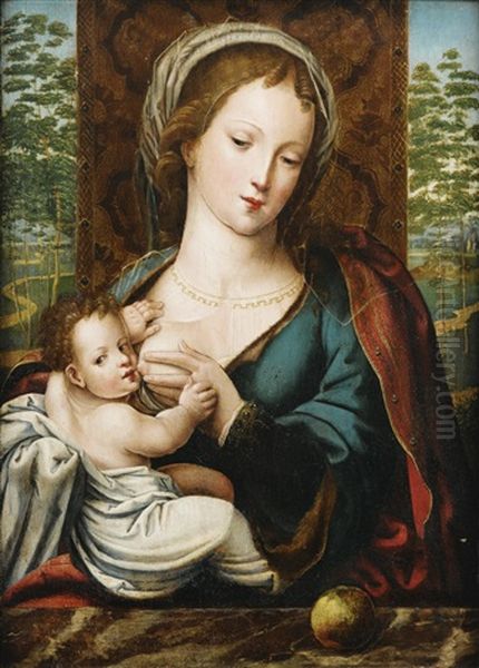 Madonna With Child Oil Painting by Pieter Coecke van Aelst the Elder