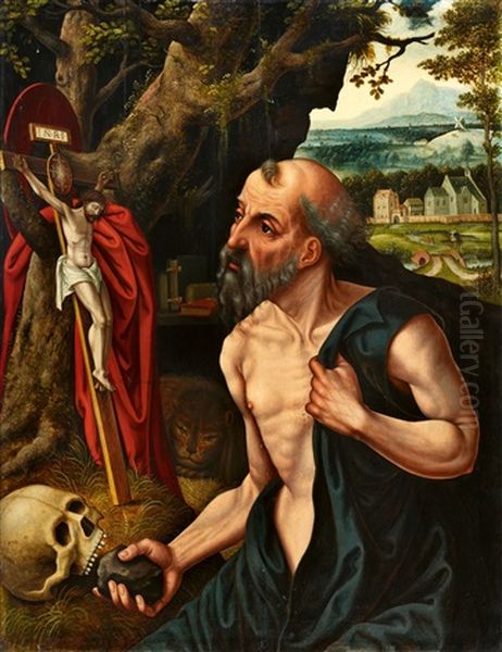 Der Heilige Hieronymus Oil Painting by Pieter Coecke van Aelst the Elder