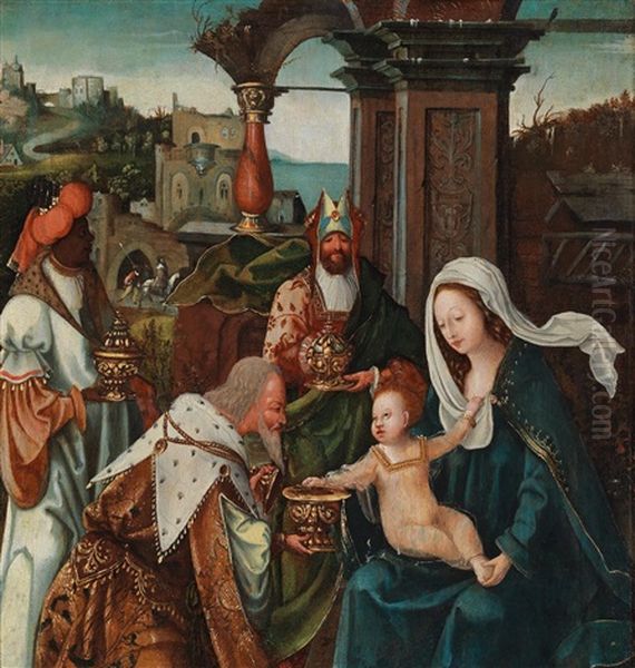 The Adoration Of The Magi Oil Painting by Pieter Coecke van Aelst the Elder