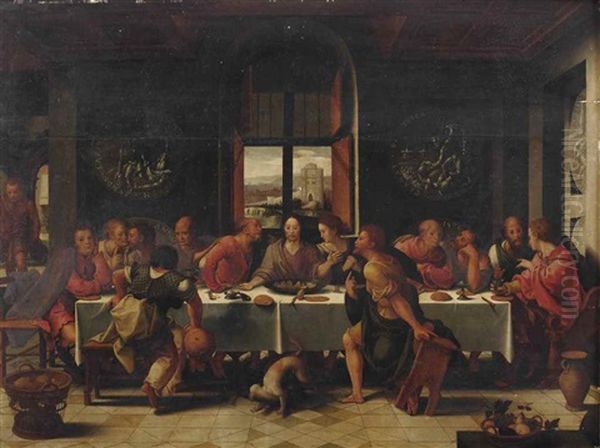 The Last Supper Oil Painting by Pieter Coecke van Aelst the Elder