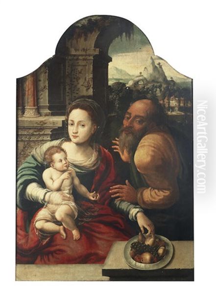 The Holy Family Oil Painting by Pieter Coecke van Aelst the Elder