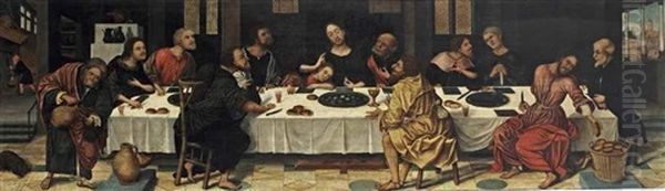 The Last Supper Oil Painting by Pieter Coecke van Aelst the Elder