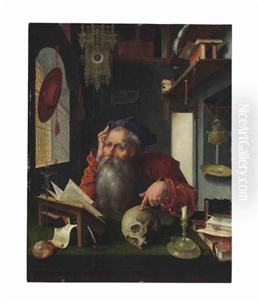 Saint Jerome In His Study by Pieter Coecke van Aelst the Elder